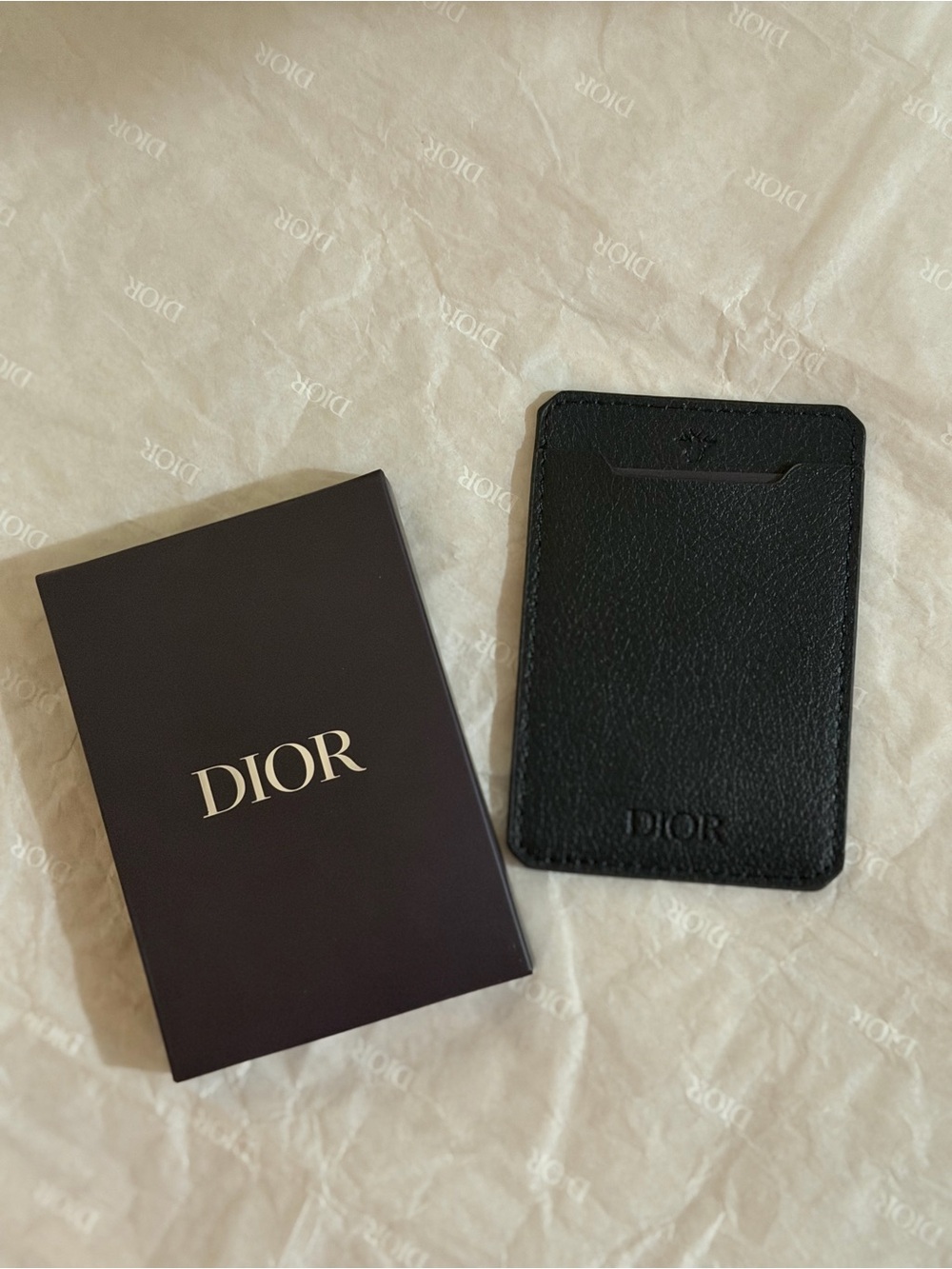 Dior Black Leather Card Holder